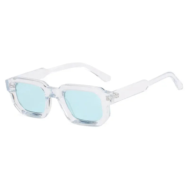 New Men Vintage Rectangle Frame Sunglasses Fashion Retro Sun Glasses Luxury Brand Design Glasses UV400 Eyewear Women Goggles