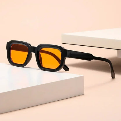 New Men Vintage Rectangle Frame Sunglasses Fashion Retro Sun Glasses Luxury Brand Design Glasses UV400 Eyewear Women Goggles
