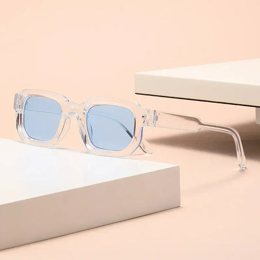 New Men Vintage Rectangle Frame Sunglasses Fashion Retro Sun Glasses Luxury Brand Design Glasses UV400 Eyewear Women Goggles